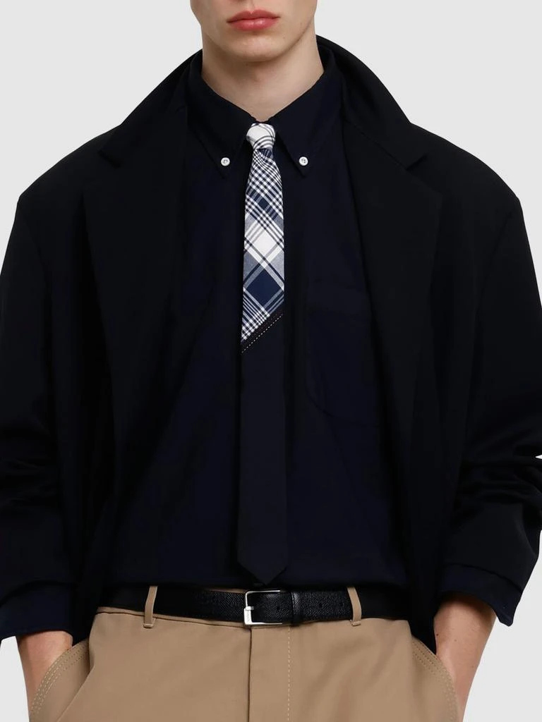 Thom Browne Classic Madras Check Tie 1
