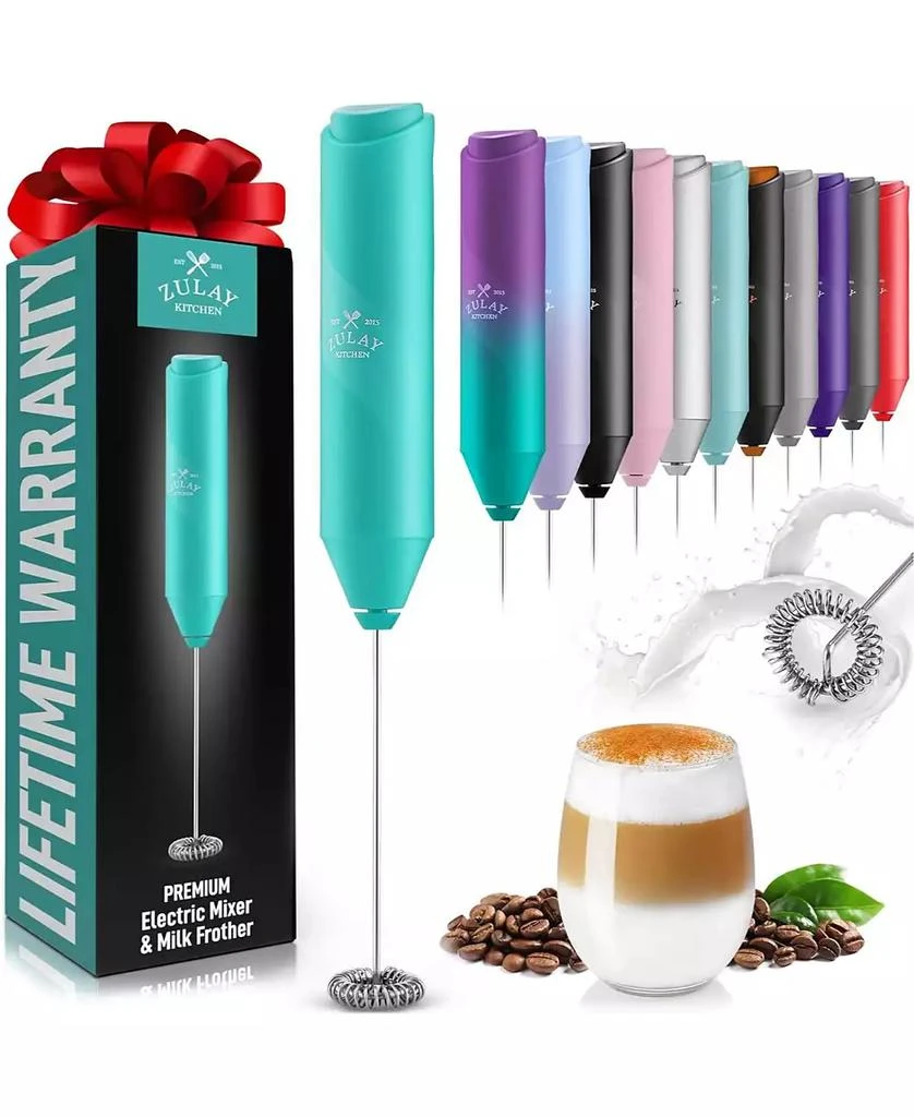 Zulay Kitchen Powerful Handheld Mini FrothMate Milk Frother Stainless Steel - No Stand 7