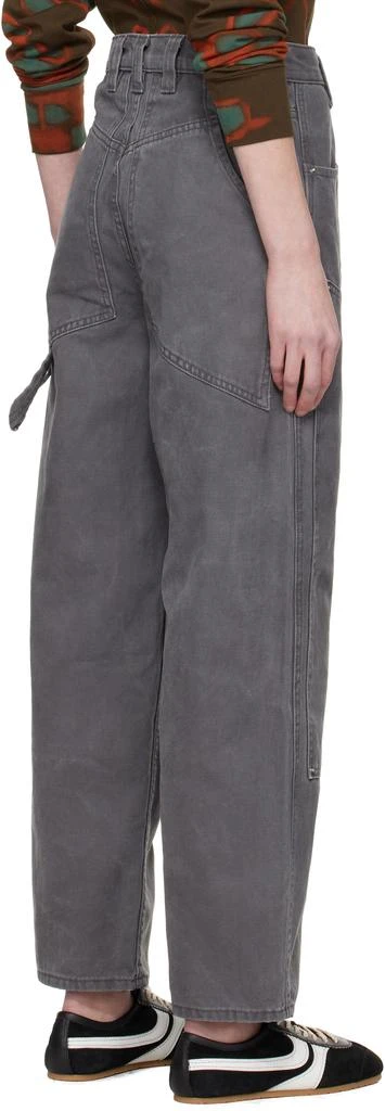Eckhaus Latta Gray Double Knee Baggy Jeans 3