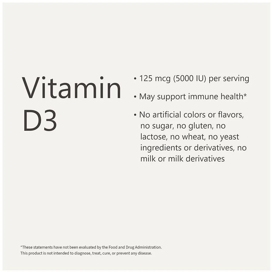 Walgreens Vitamin D3 125 mcg (5000 IU) Softgels (300 days) 6