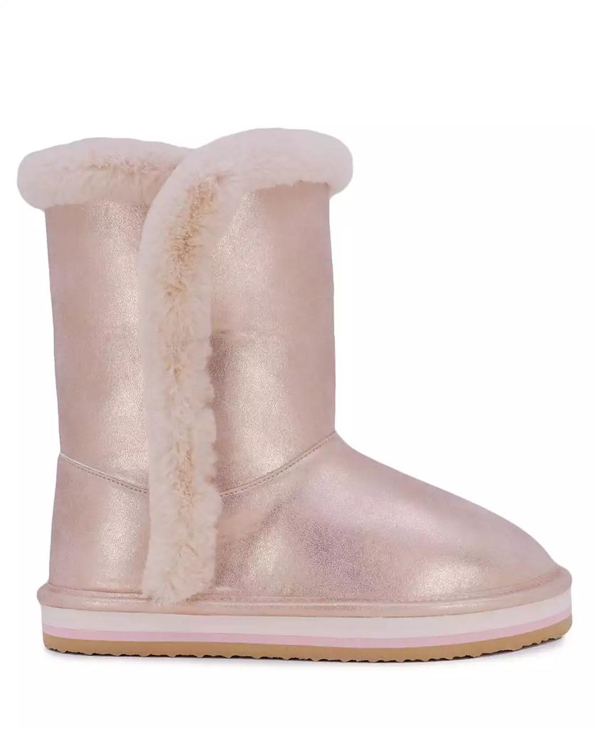 Sugar Big and Little Girls Milhoja Sueded Faux Fur Cozy Boots