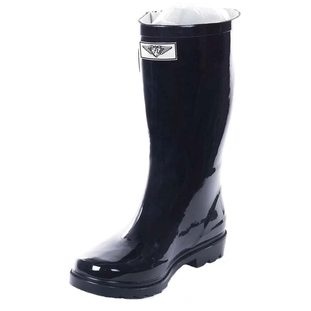 Forever Young Women's Mid-Calf Solid Color Rubber Rain Boots 5