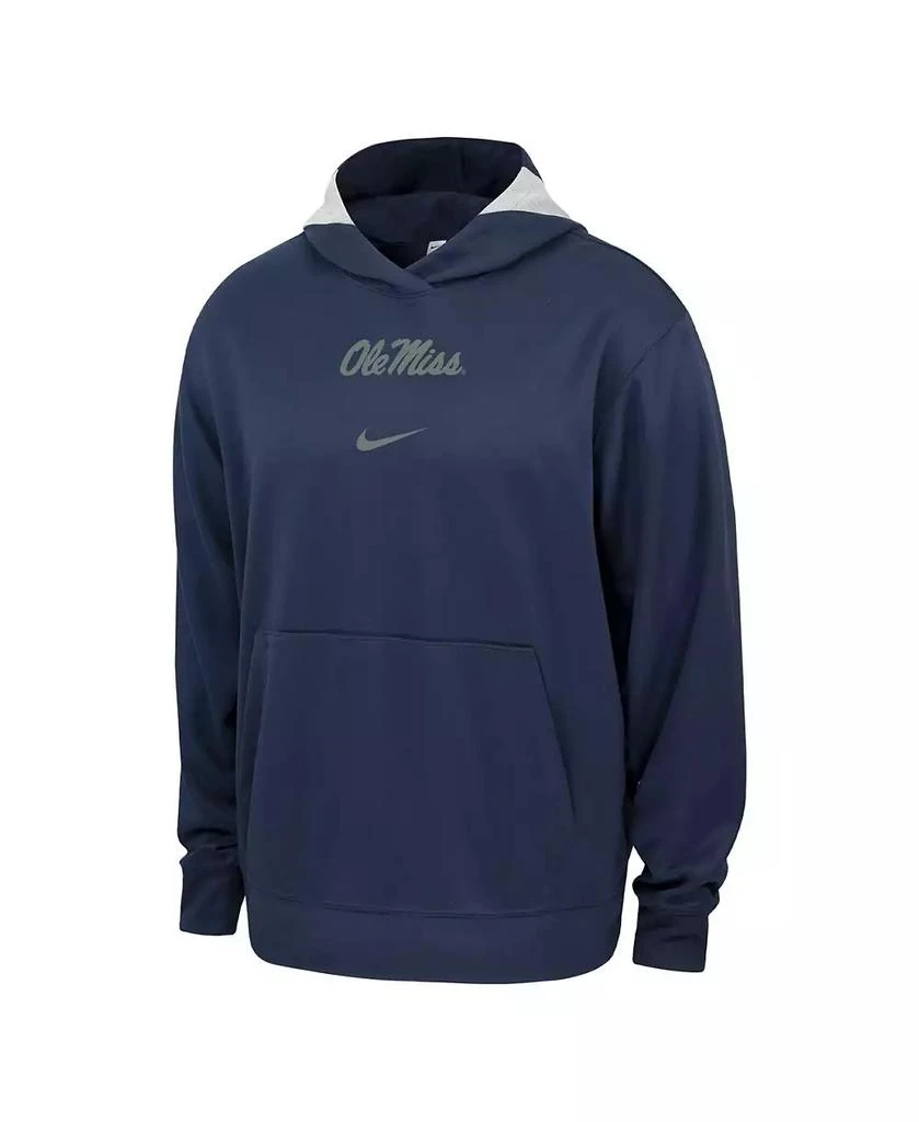 NIKE Men's Navy Ole Miss Rebels Basketball Spotlight Performance Pullover Hoodie 3