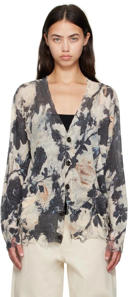 R13 Black 
Off-White Boyfriend Cardigan