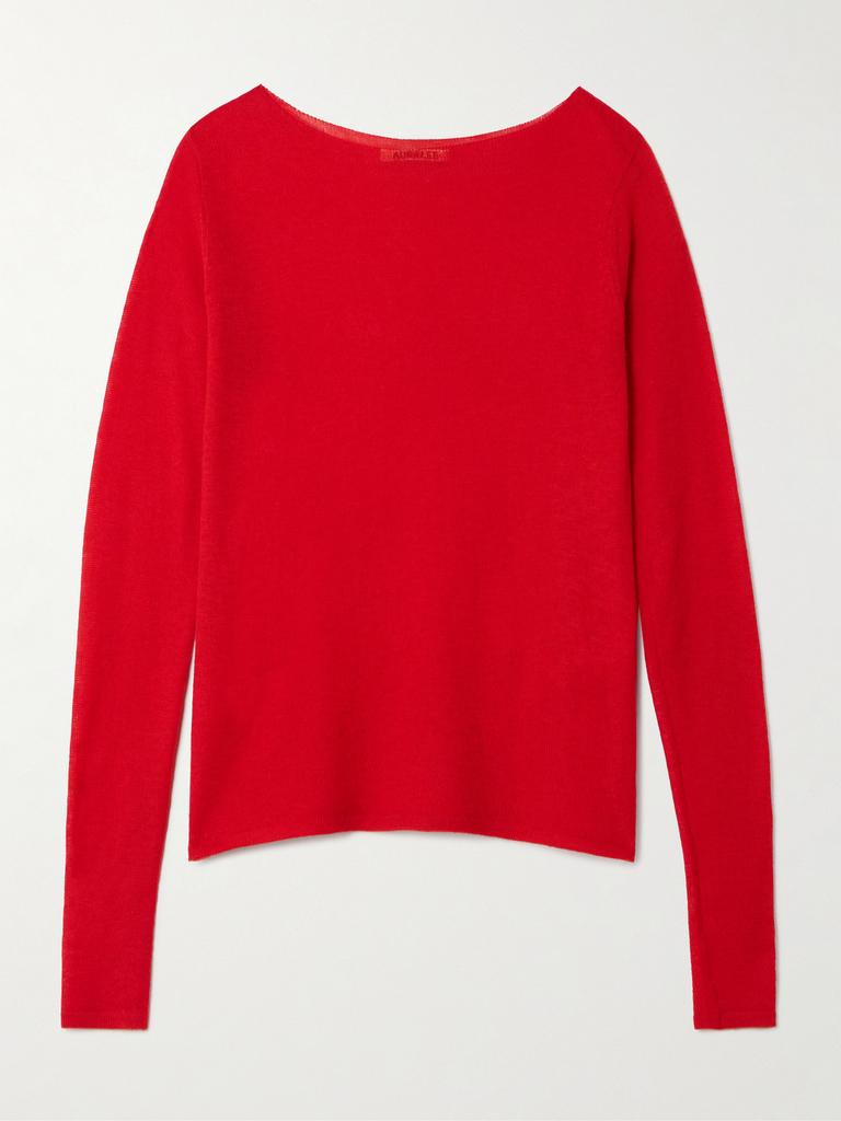 Shop Navy Product Dyed Wool Knit V-Neck Sweater on Sale at