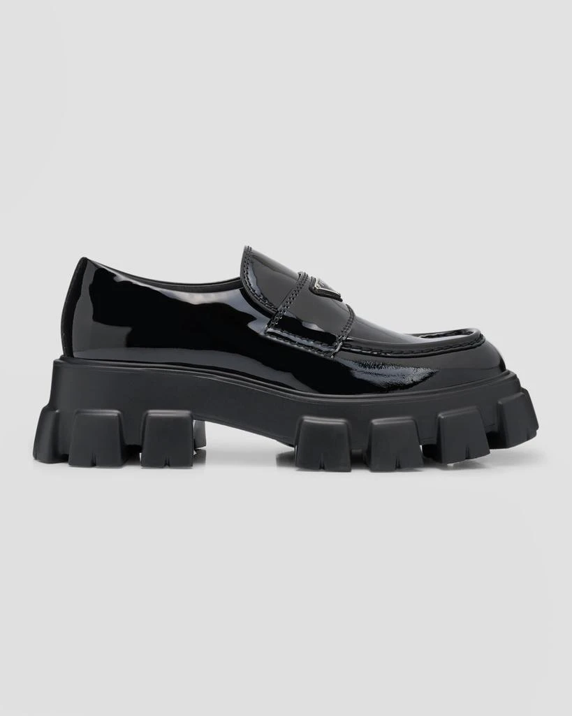 Prada Men's Monolith Patent Leather Loafers 1
