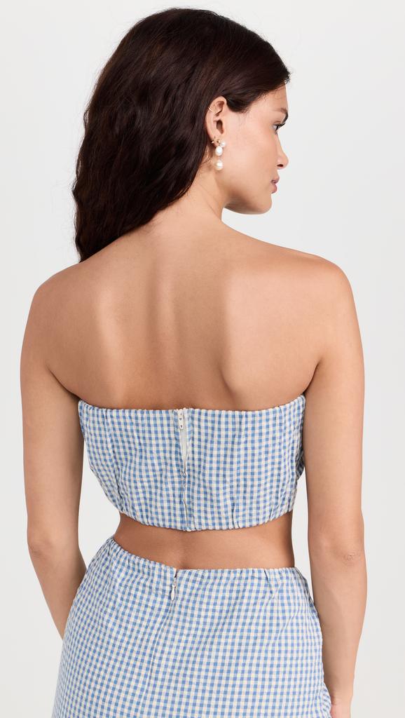 Posse Mira Strapless Crop Top