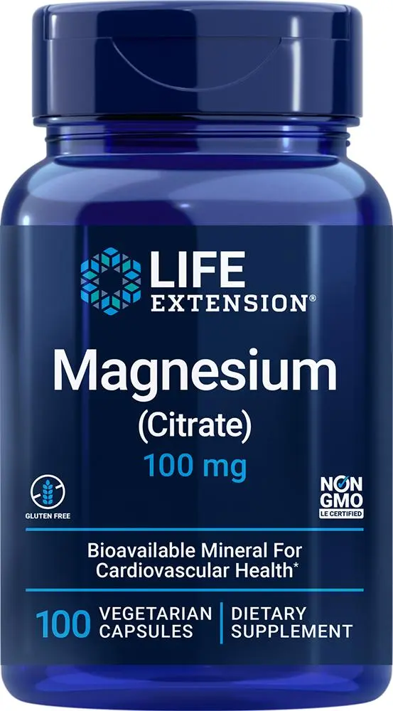 Life Extension Life Extension Magnesium (Citrate), 100 vegetarian - 100 mg (100 mg, 100 vegetarian capsules)