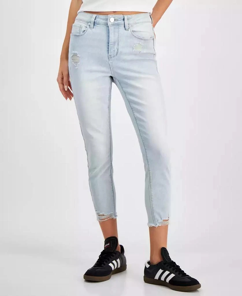 Indigo Rein Juniors' Curvy Cropped Mid-Rise Jeans 7