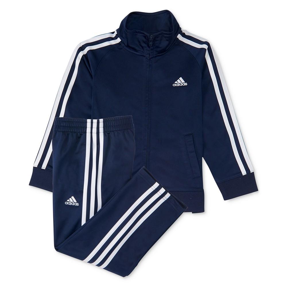 adidas Baby Boys Three Stripe Track Suit, 2 Piece Set