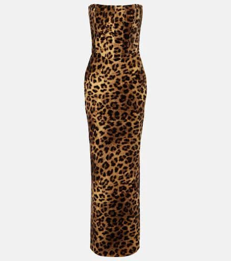 The New Arrivals Ilkyaz Ozel Ambra leopard-print cotton corset gown 1