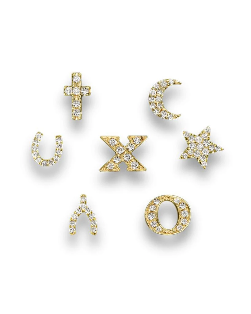 Meira T 14K Yellow Gold Single Stud Moon Earring 2