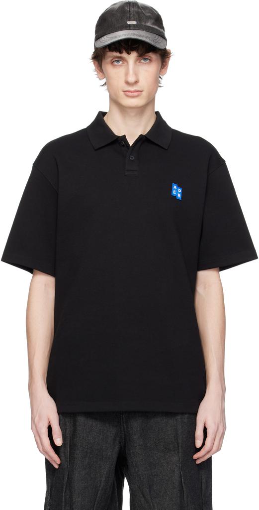 ★Adererror★Sig; TRS Tag LS polo t-shirt 04 Ader Error Sig; TRS Tag Long Sleeve Polo T-Shirt 04 Dark