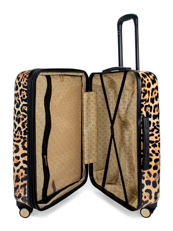 Badgley Mischka 3-Piece Leopard-Print Spinner Suitcase 3
