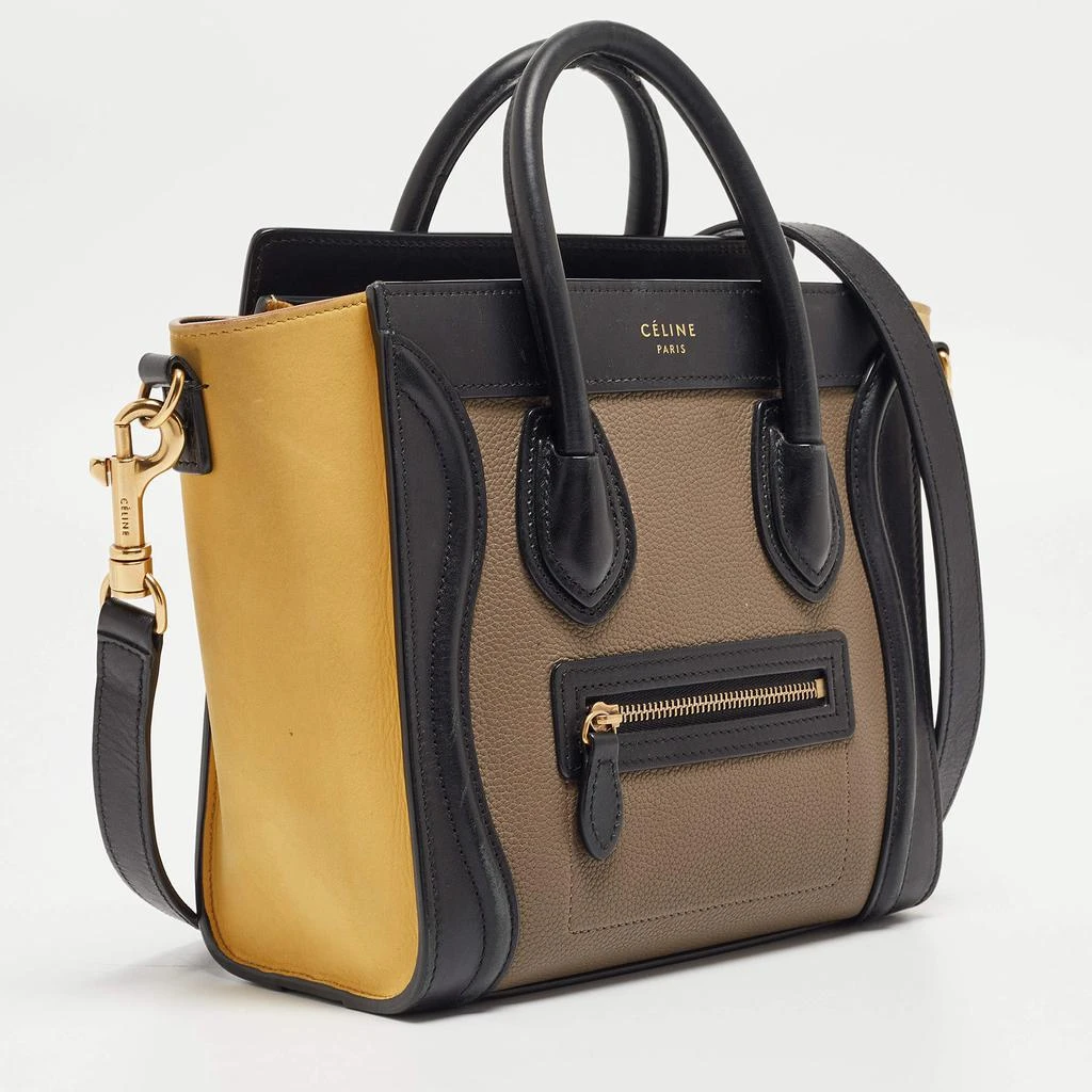 Celine Céline Multicolor Nubuck and Leather Nano Luggage Tote 3