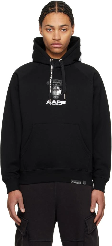 AAPE by A Bathing Ape Black Moonface Logo Hoodie 1