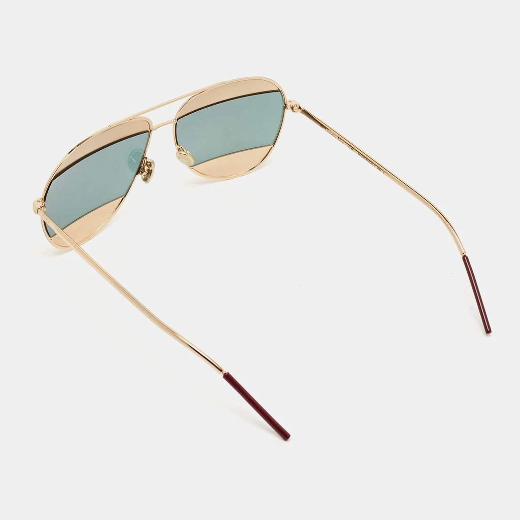 DIOR Split 1 Gold & Grey Aviator Mirrored Sunglasses DIOR Split 1 Gold & Grey Aviator Mirrored Gold Sunglasses  main image 4