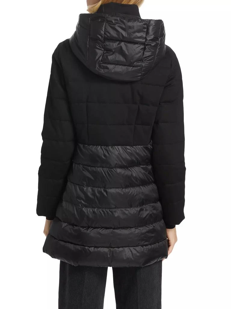 Marella Jersey &amp; Satin Puffer Jacket 6