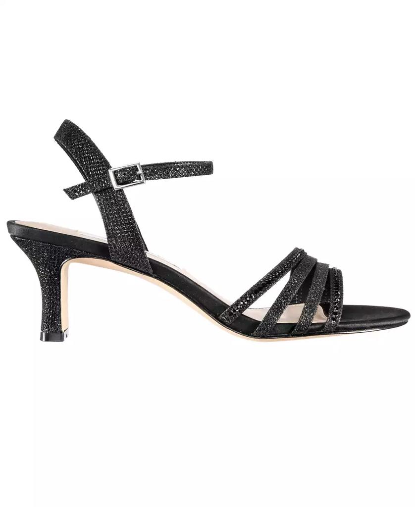 Nina Women's Nelena Rhinestone Kitten Heel Sandals