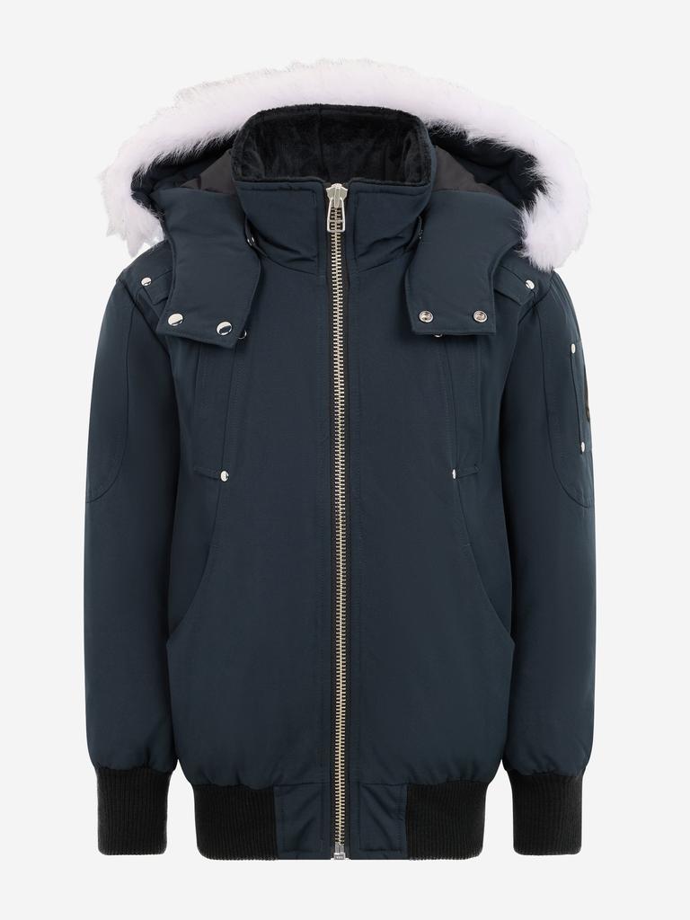 Moose Knuckles Moose Knuckles Kids Down Padded Bomber Jacket in Navy