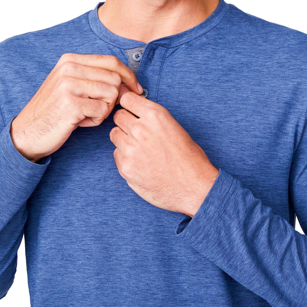 Free Country Men's Henley Long Sleeve Shirt
