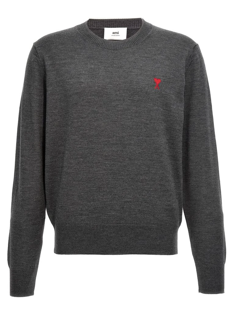 AMI AMI Paris Ami de Coeur Logo Embroidered Crewneck Jumper 1