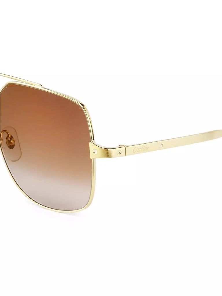Cartier Santos De Cartier 58MM Square Sunglasses 3