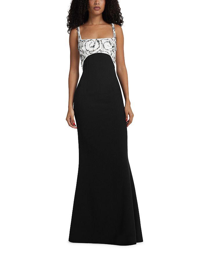 Safiyaa Ezda Sleeveless Sequin Gown