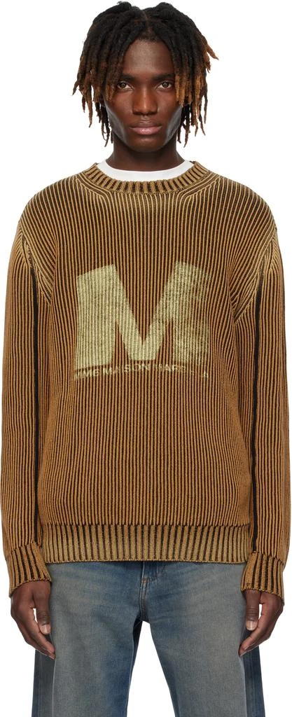 MM6 Orange & Black Cotton Sweater 1