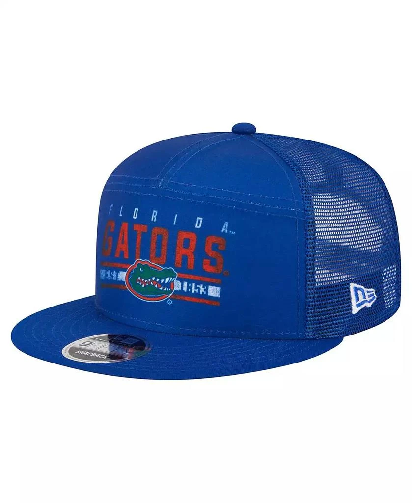 New Era Men's Royal Florida Gators Split Panel 9FIFTY Snapback Trucker Hat 1