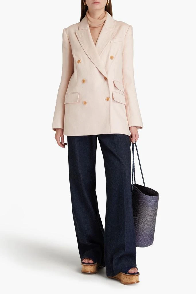 Zimmermann Double-breasted linen blazer 2