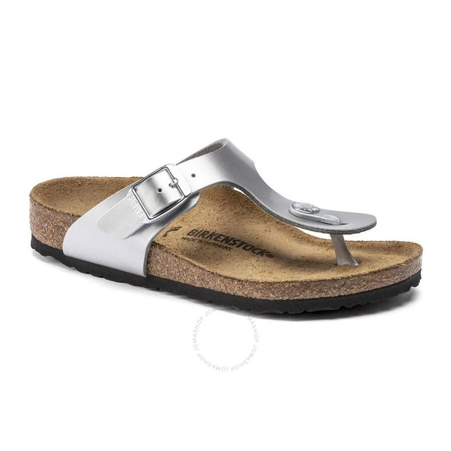 Birkenstock Kids Electric Metallic Silver Gizeh Flat Sandals 2