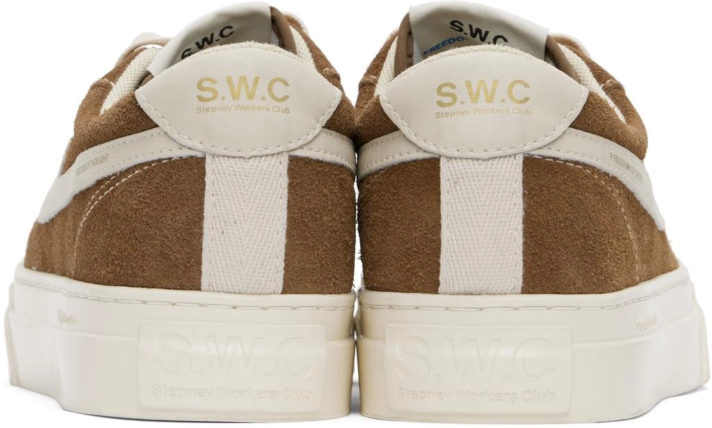 Stepney Workers Club Brown & White Dellow S-Strike Cup Suede Sneakers 2