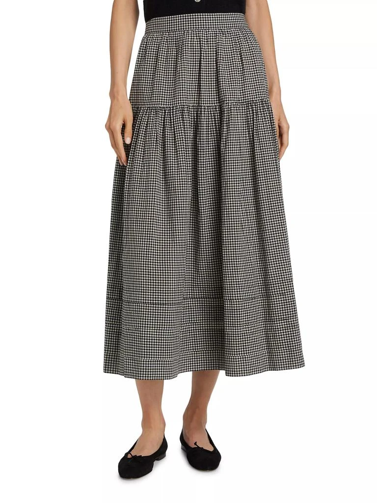 DÔEN Sebastiane Gingham Maxi Skirt 3