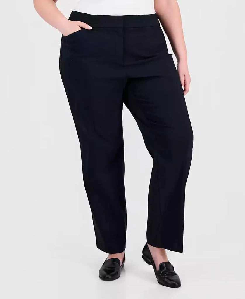 JM Collection Plus Size Curvy-Fit Straight-Leg Pants, Exclusively at Macy's 2