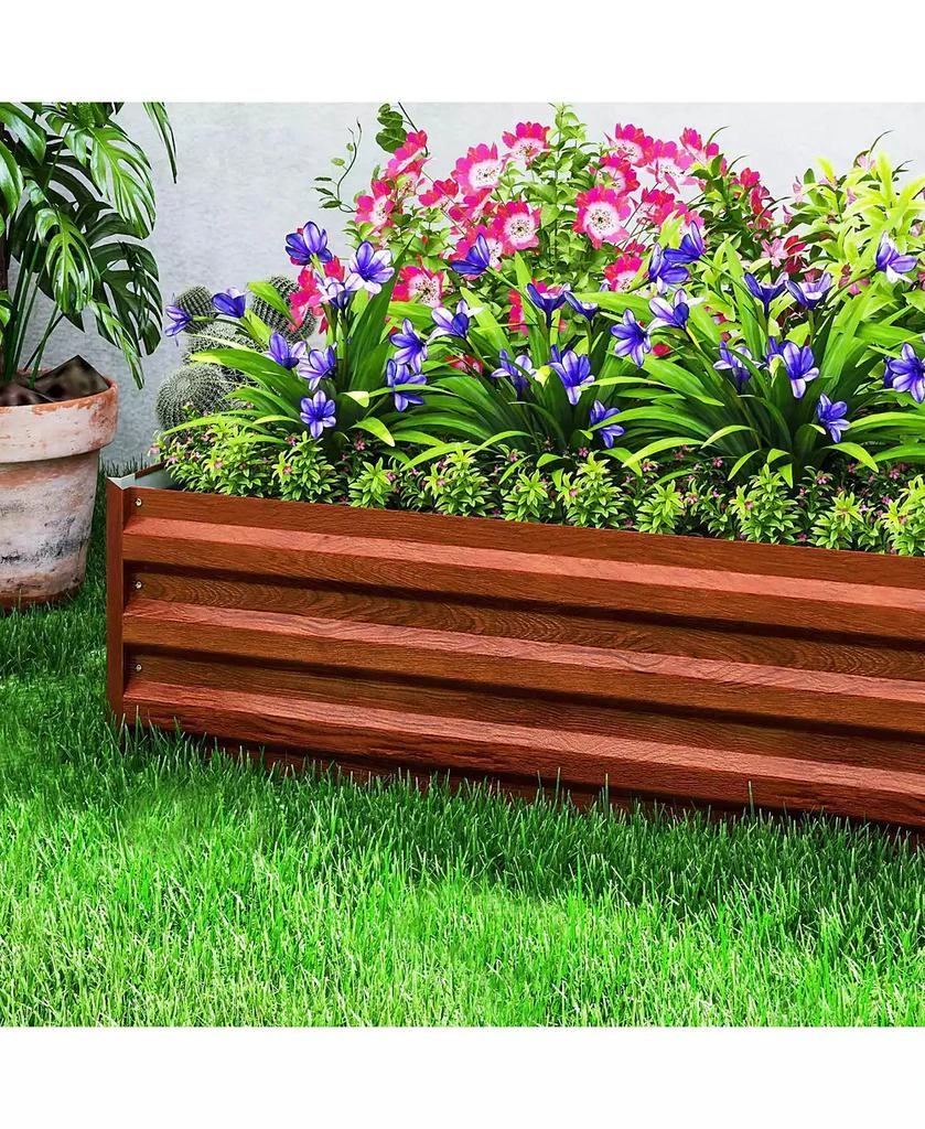Outsunny Galvanized Raised Garden Bed Metal Planter Box Easy Quick Setup 9
