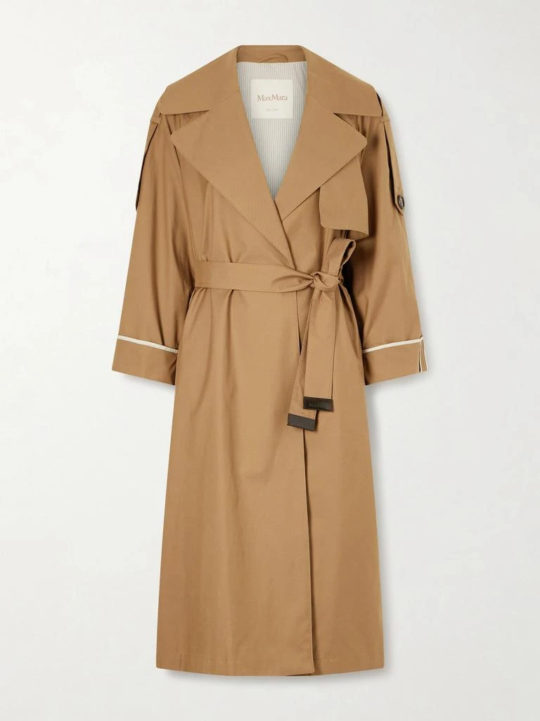 Max Mara Belted Cotton-blend Gabardine Trench Coat