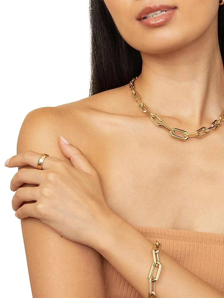 Oradina 14K Yellow Gold Forever Band Statement Ring 6