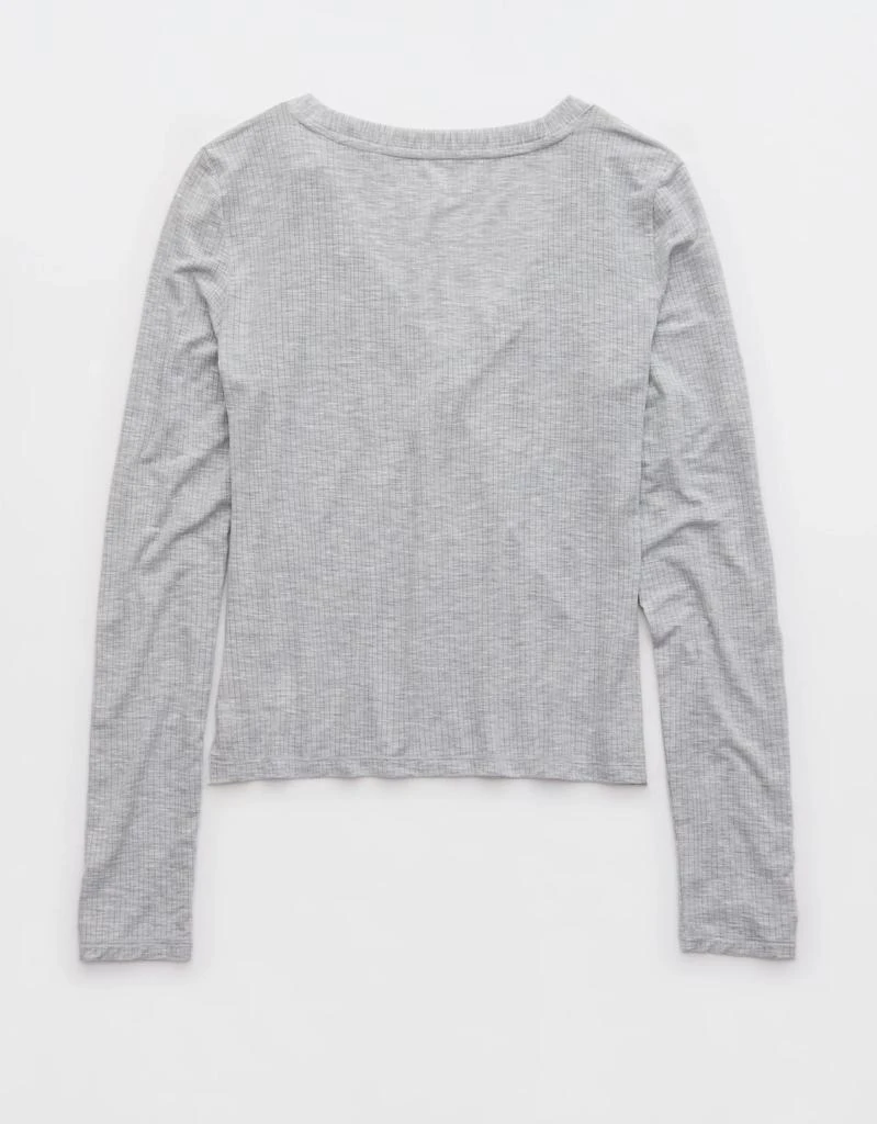 Aerie Aerie Superchill® Modal Rib Long Sleeve Henley T-Shirt 4