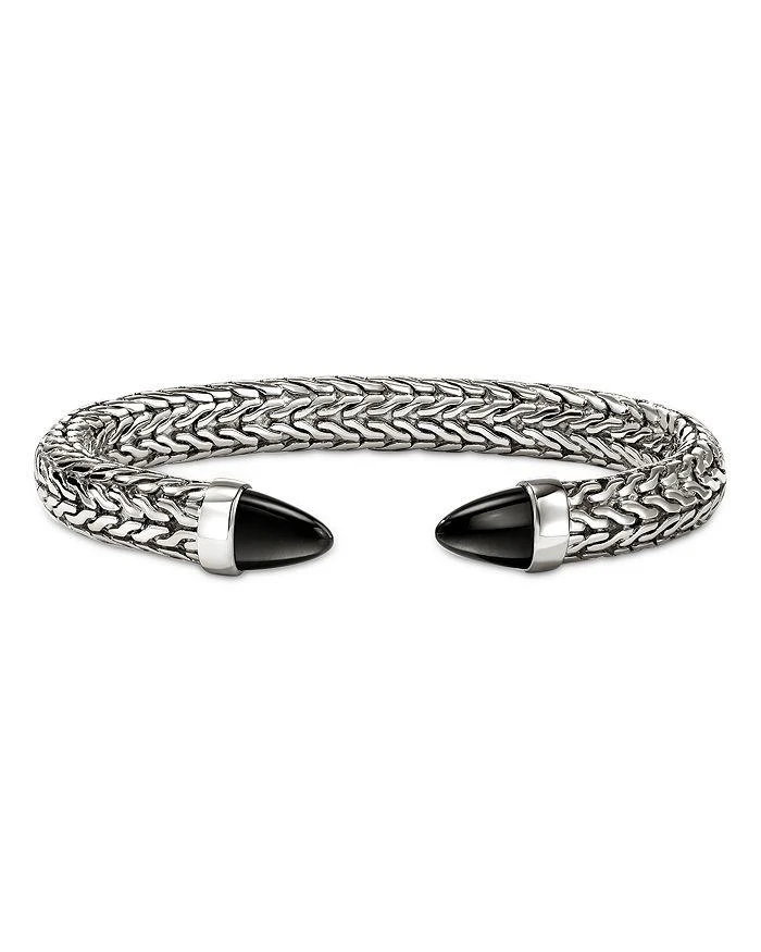 John Hardy Sterling Silver Spear Black Onyx Cuff Bracelet