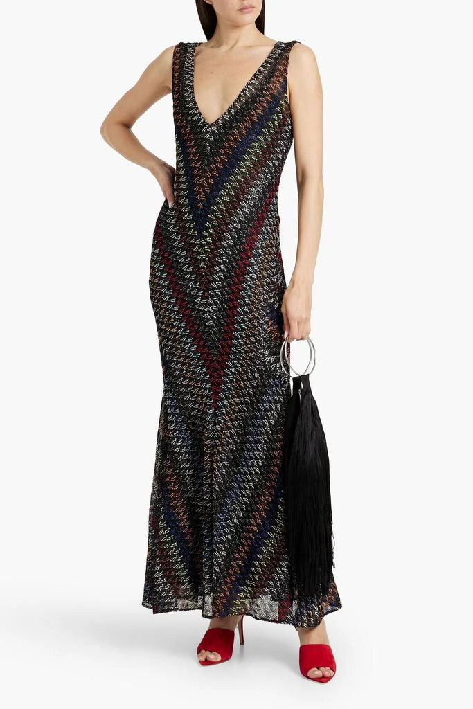 Missoni Metallic crochet-knit maxi dress 2