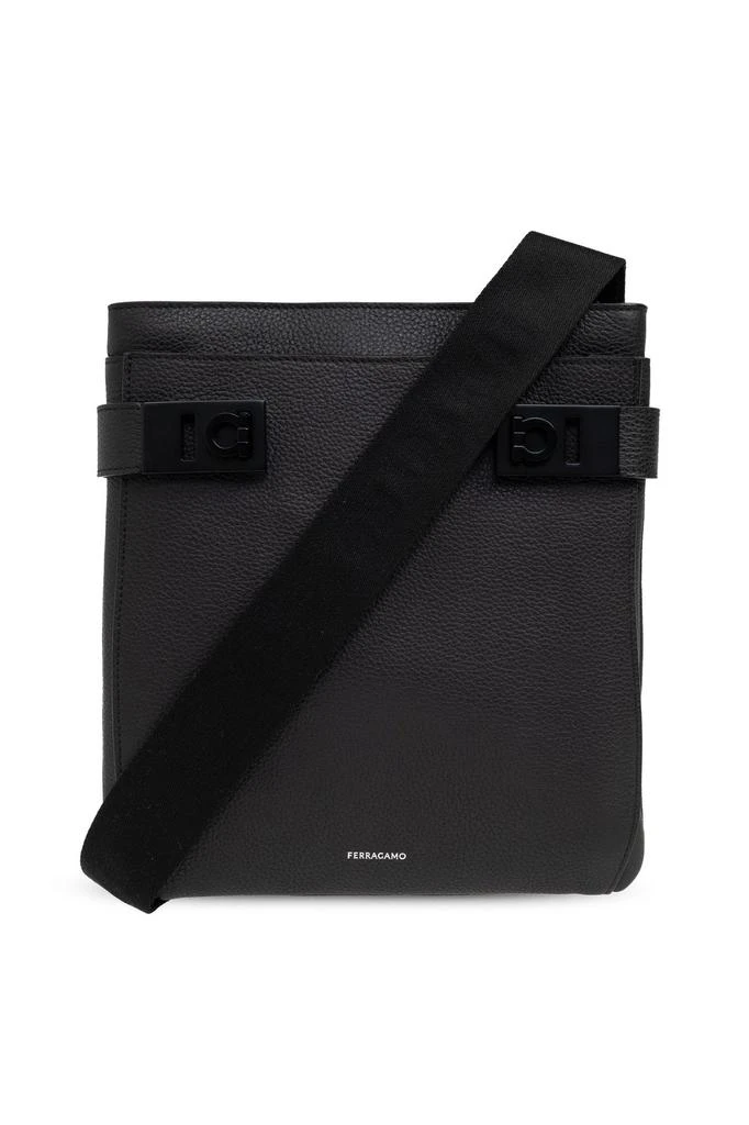 Salvatore Ferragamo Ferragamo Gancini-Lock Logo Printed Shoulder Bag 1