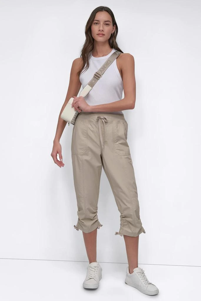 DKNY HIGH-RISE SHIRRED UTILITY CAPRI PANT 4