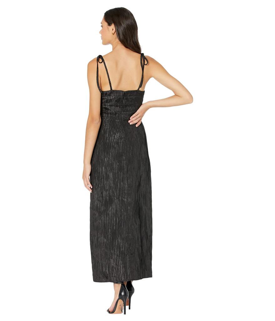 BCBGMAXAZRIA Pleated Satin Cocktail Dress