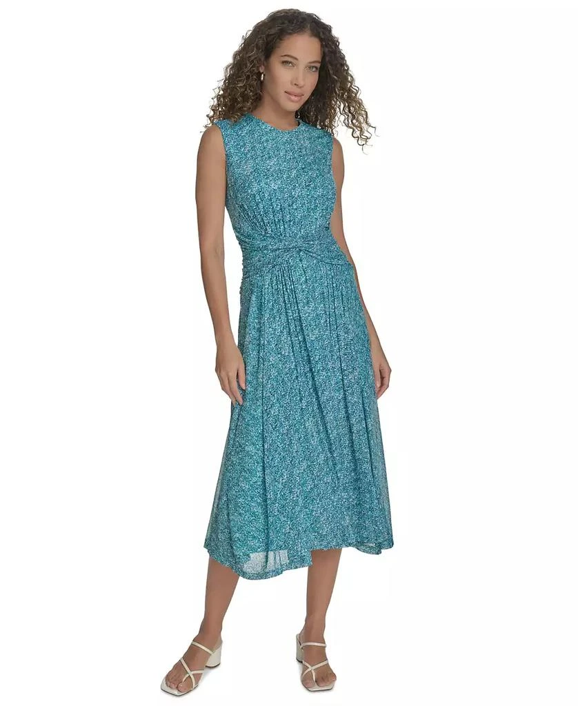 Calvin Klein Women's Printed Ruched-Waist Midi Dress 1