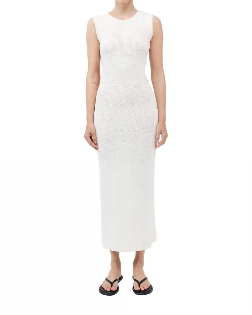 white christmas dresses Drawstring Silk Dress in Smokey Olive main image 1