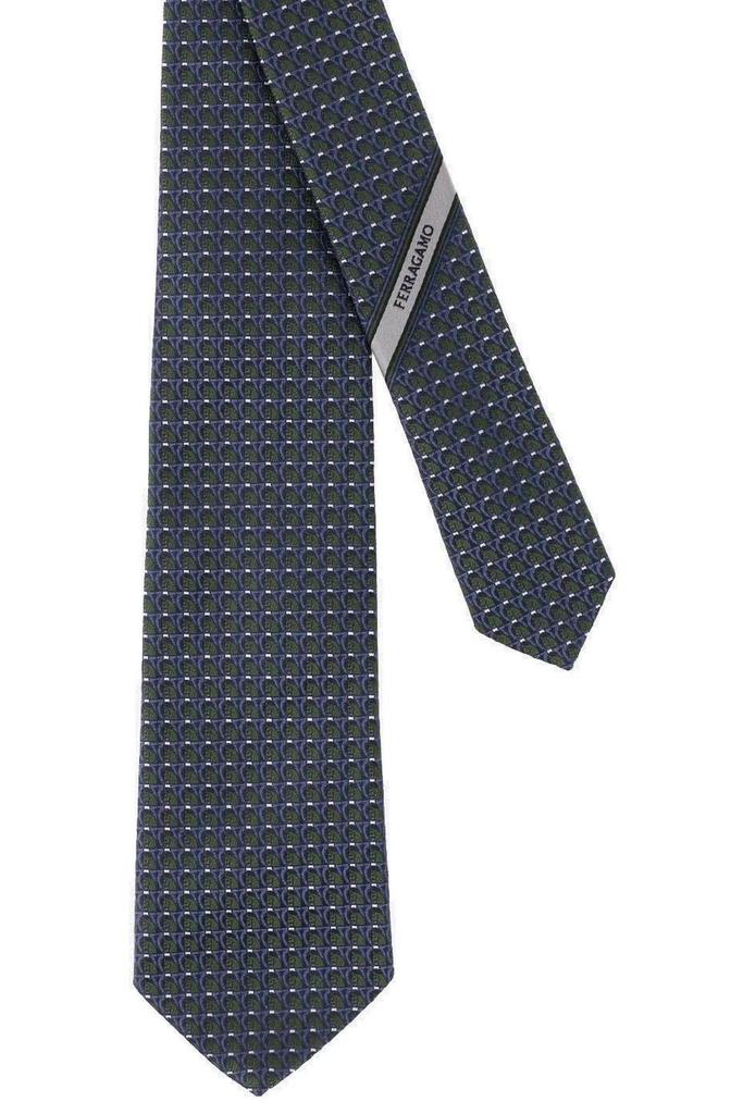Salvatore Ferragamo Ferragamo Geometric Patterned Pointed Tip Tie