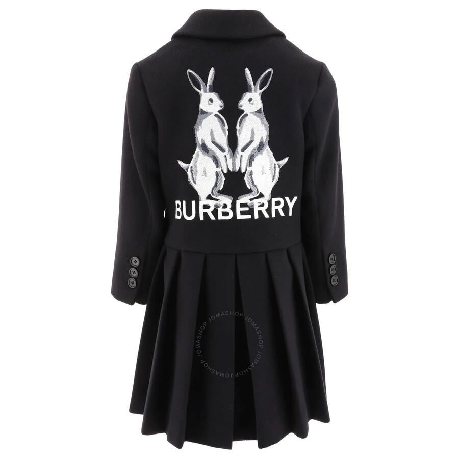 Burberry Burberry Girls Audrina Wool Cashmere Embroidered Animal Kingdom Coat, Size 14Y