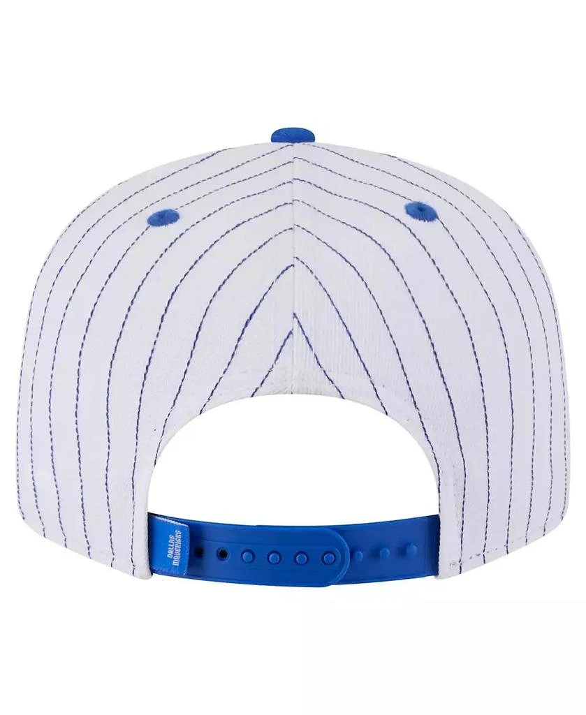 New Era Men
s White Dallas Mavericks Deceptor Pinstripe 9FIFTY Snapback Hat 3