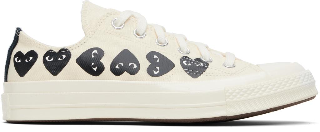 Comme des Garcons Beige Converse Edition Chuck 70 Multi Heart Sneakers